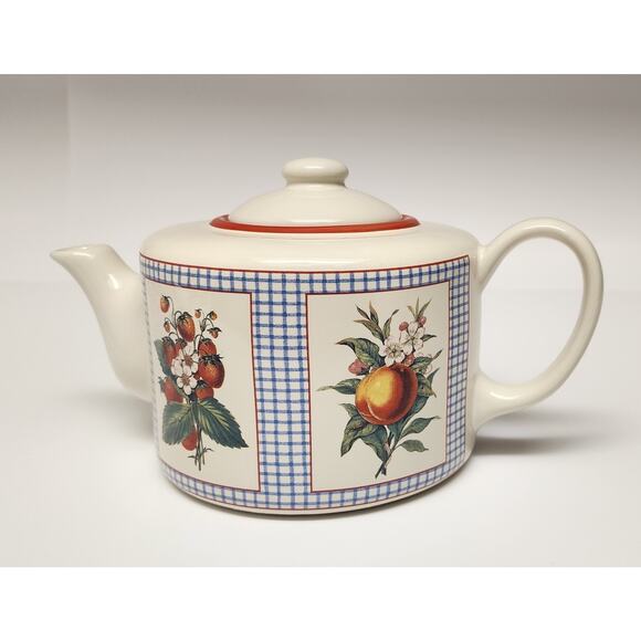 Hallmark Other - Hawthorne Manor Hallmark Design Collections Ceramic Teapot Fruit/Floral Pattern
